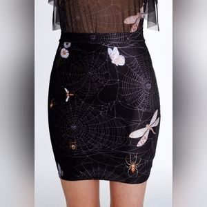 Blackmilk Clothing XL Sticky Situation Velvet Mini Skirt